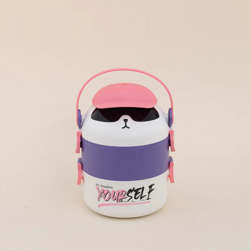 Unisex Speisebox mit Tiermotiv Mehrlagig 8