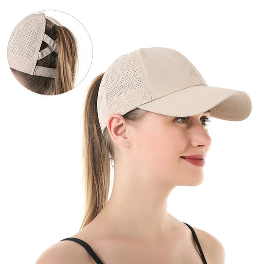 Unisex Sport-Basecap Mit Verstellbarem Verschluss Und Pferdeschwanzöffnung 3