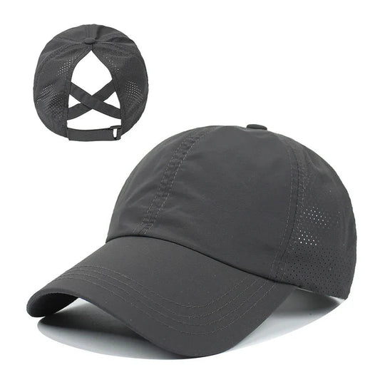 Unisex Sport-Basecap Mit Verstellbarem Verschluss Und Pferdeschwanzöffnung 5