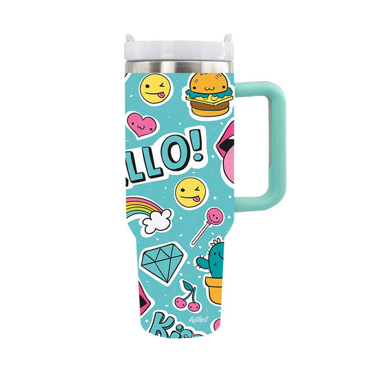 Unisex Thermo Trinkbecher mit Künstlerischem Design für Heiße und Kalte Getränke 6
