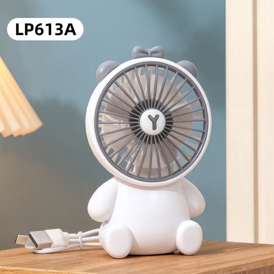 Unisex Tischventilator Kompakt USB Betrieb Leiser DC-Motor Figurendesign 16
