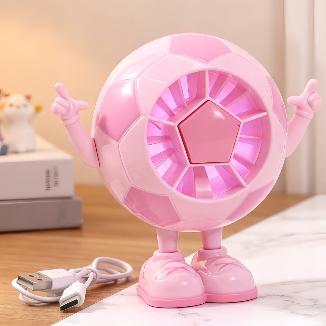 Unisex Tischventilator Kompakt USB Betrieb Leiser DC-Motor Figurendesign 24