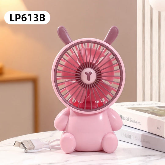Unisex Tischventilator Kompakt USB Betrieb Leiser DC-Motor Figurendesign 27