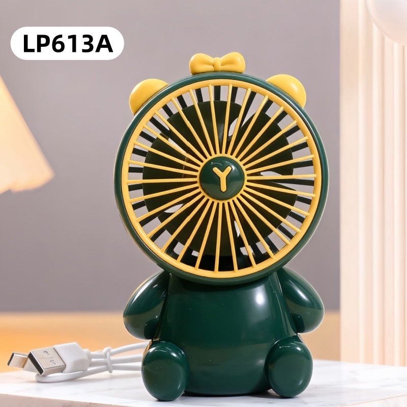 Unisex Tischventilator Kompakt USB Betrieb Leiser DC-Motor Figurendesign 4