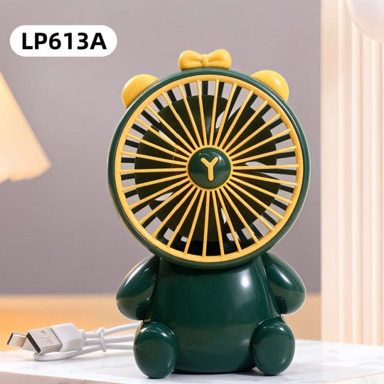 Unisex Tischventilator Kompakt USB Betrieb Leiser DC-Motor Figurendesign 4