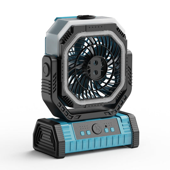 Unisex Tischventilator Leise Mit Akku und Verstellbarem Kopf 3