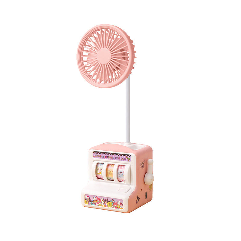 Unisex Tischventilator Leise im Retro-Spielautomaten-Stil mit Höhenverstellbarem Stiel 1