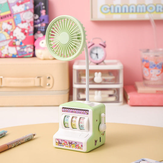 Unisex Tischventilator Leise im Retro-Spielautomaten-Stil mit Höhenverstellbarem Stiel 2