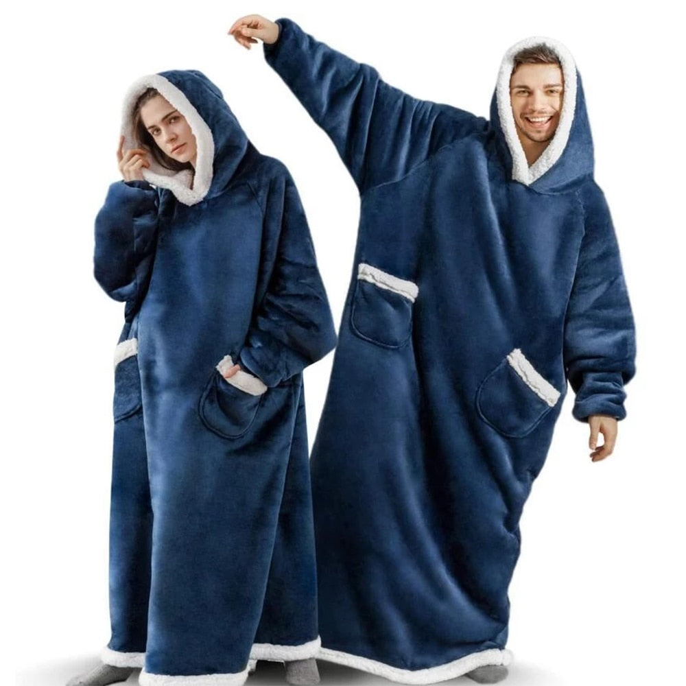 Unisex Tragbare Hoodie-Decke für ultimativen Komfort 0