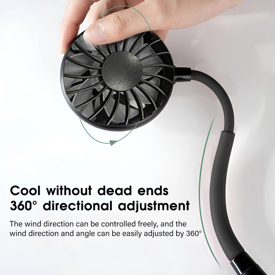 Unisex Tragbarer Nackenventilator mit Wiederaufladbarer Batterie und Drei Geschwindigkeitsstufen 3