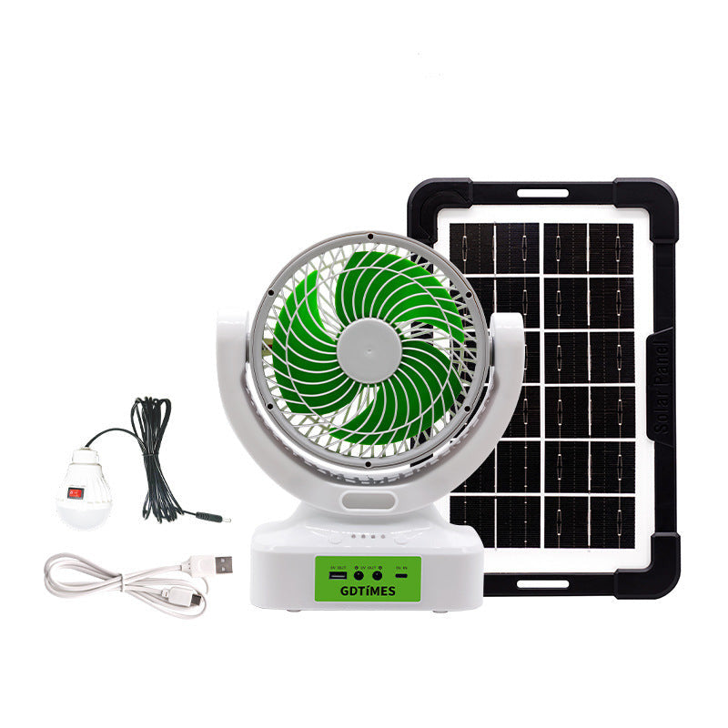 Unisex Tragbarer Solarventilator mit Bluetooth-Lautsprecher und Powerbank-Funktion 0