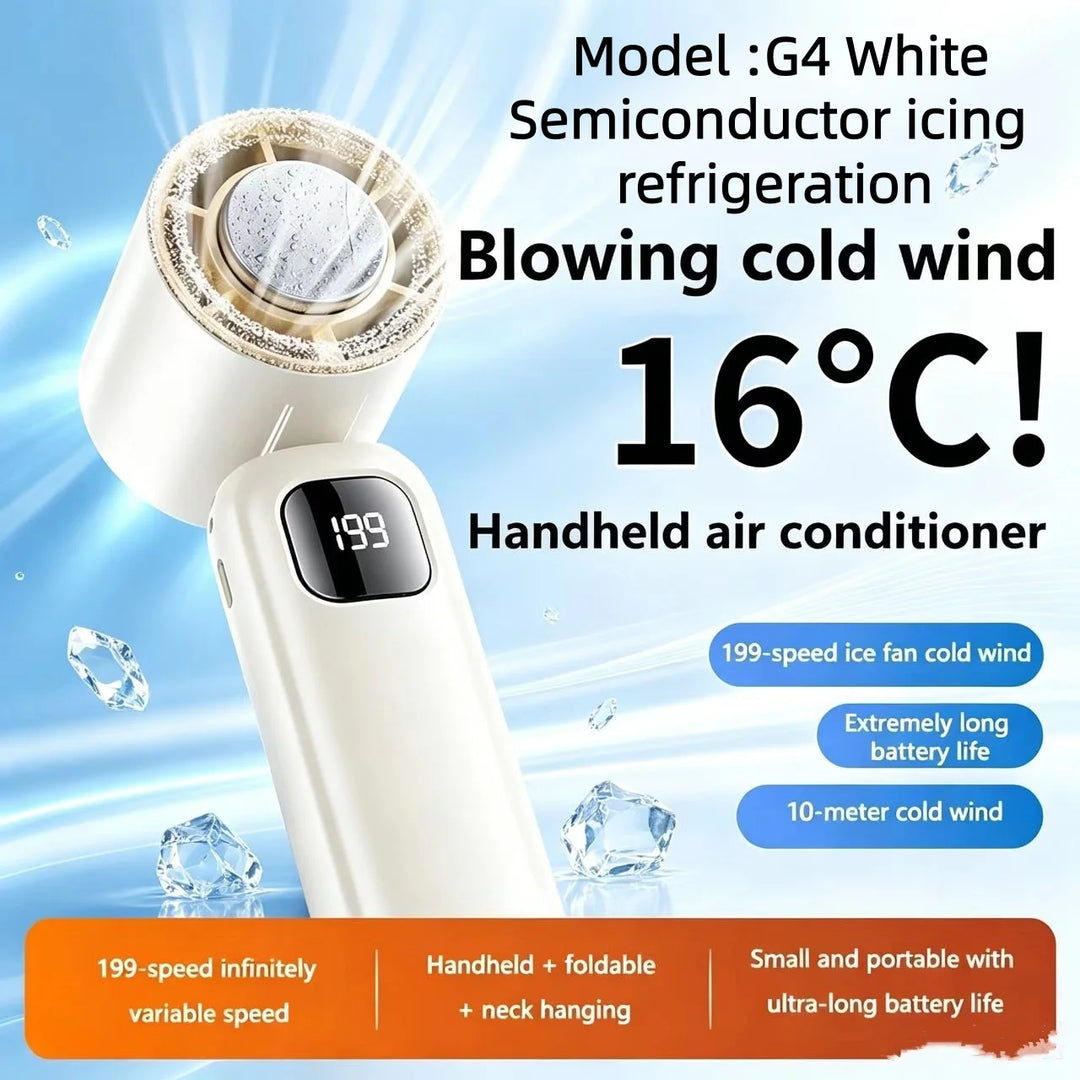 Unisex USB-Halsventilator Tragbar Blattlos Wiederaufladbar mit LED-Anzeige 13