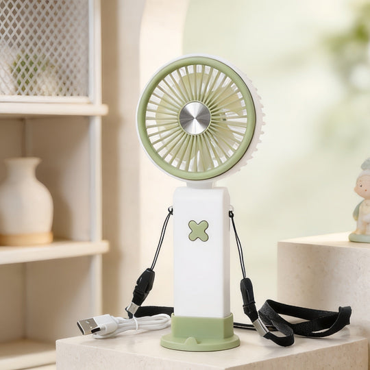 Unisex USB-Tischventilator Kompakt Tragbar mit Verstellbarem Neigekopf 6