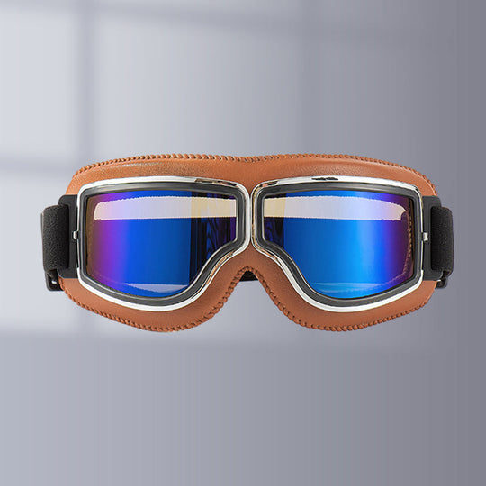 Unisex Vintage Motorradbrille im Retro-Stil 14