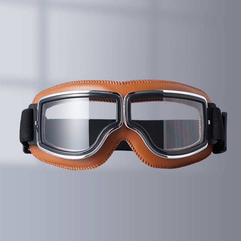 Unisex Vintage Motorradbrille im Retro-Stil 17