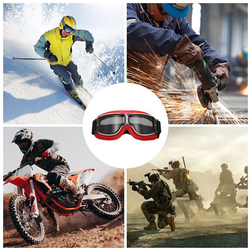 Unisex Vintage Motorradbrille im Retro-Stil 2