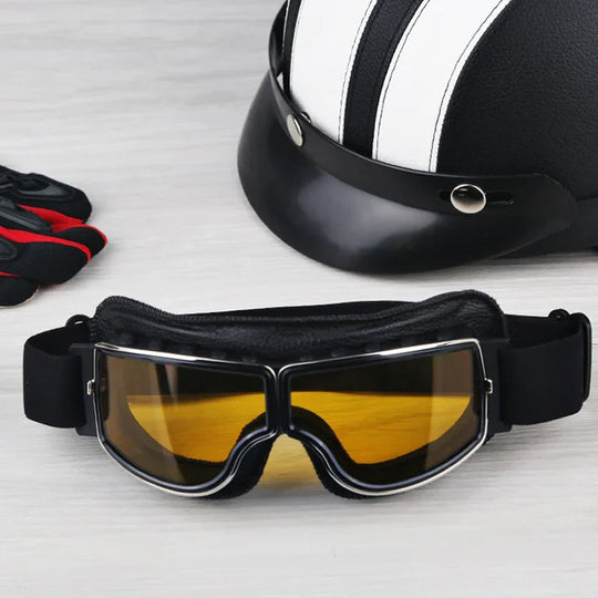 Unisex Vintage Motorradbrille im Retro-Stil 3