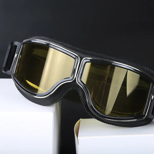Unisex Vintage Motorradbrille im Retro-Stil 4