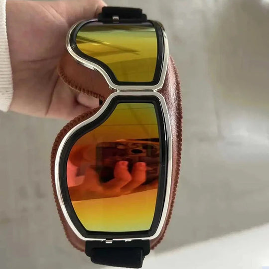 Unisex Vintage Motorradbrille im Retro-Stil 5