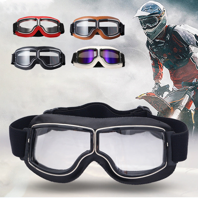 Unisex Vintage Motorradbrille im Retro-Stil 6