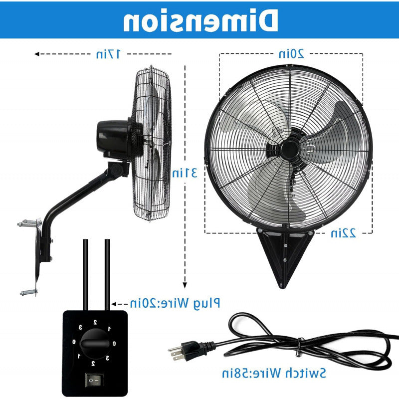 Unisex Wandventilator Wandmontage Modern Mit Starker Luftzirkulation 2