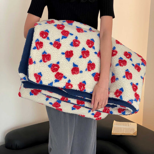 Unisex Wohndecke Retro-Blumenmuster für Gemütliche Abende 2