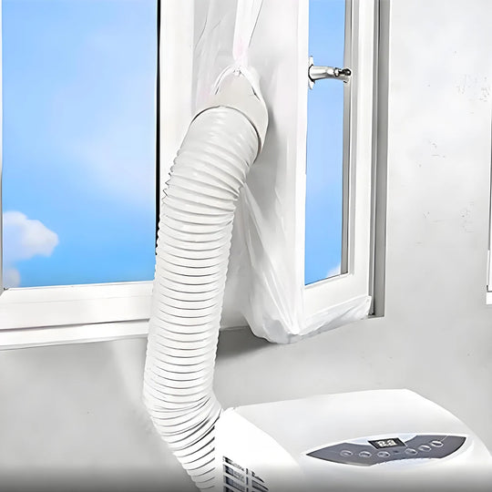 Universal Fensterdichtung für tragbare Klimaanlagen mit flexiblem Reißverschluss und Klebeband 0
