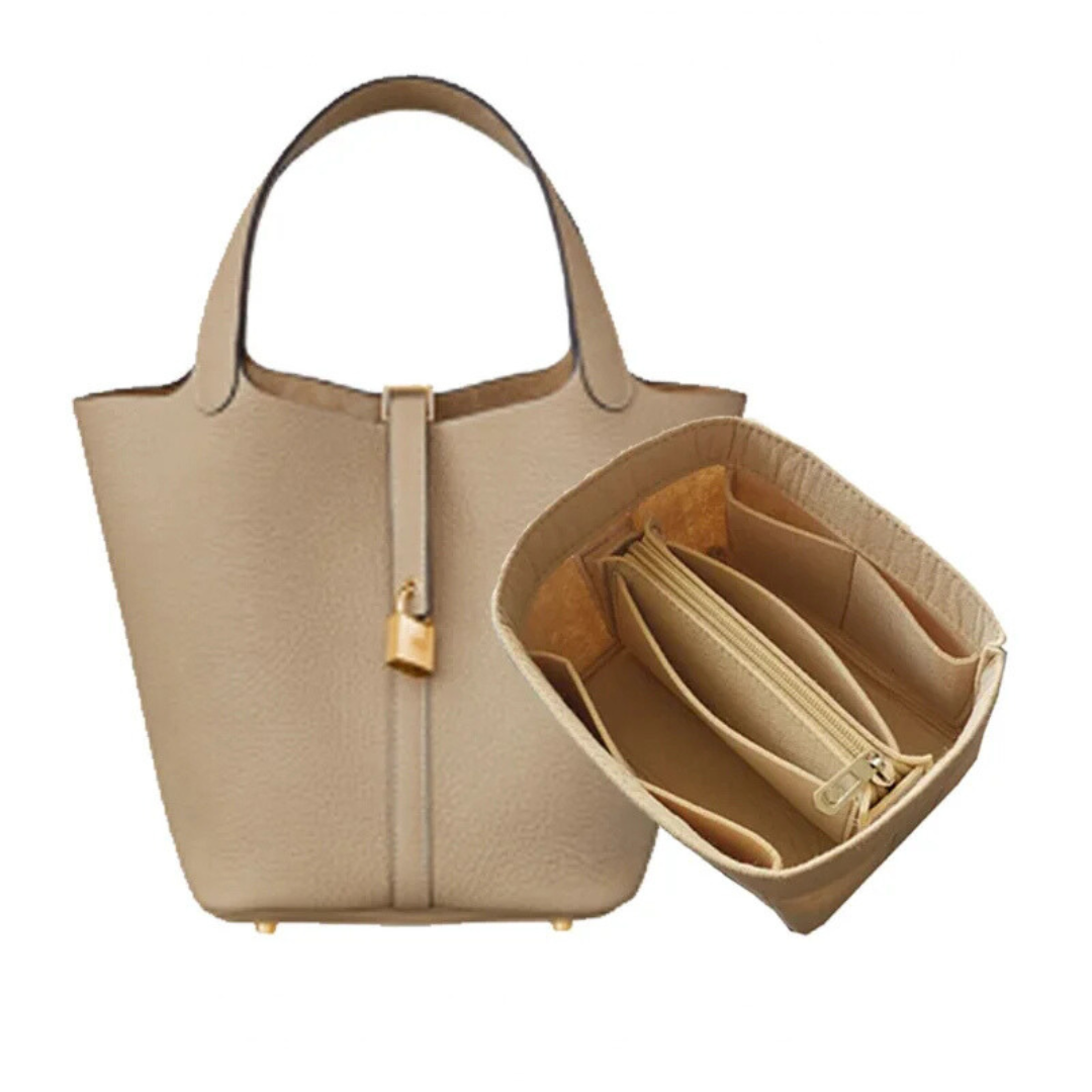 Damen Handtasche Organizer Stilvolles Design Kunstleder 1