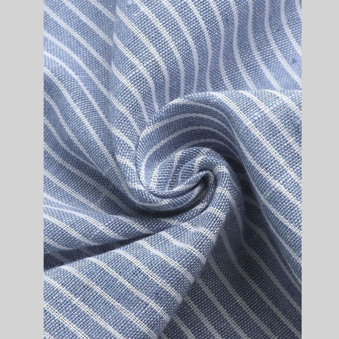 Herren Hemd Langarm Gestreift Baumwoll-Polyester-Mischung 3