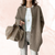 Damen Strickjacke Langarm Knopfverschluss Baumwoll-Acryl-Mischung 2