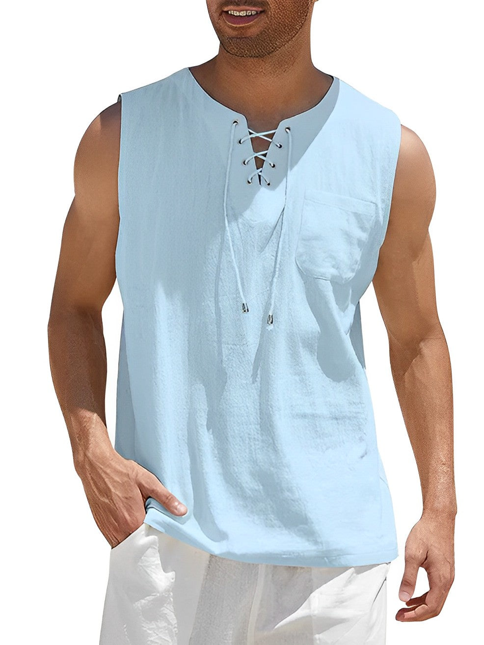 Herren Tanktop Atmungsaktiv Baumwolle - Gym Tanktop für Männer, Bequem und Vielseitig 4