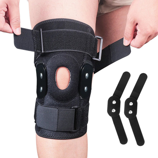 Verstellbare Kniebandage mit Scharnier für aktiven Lebensstil 0