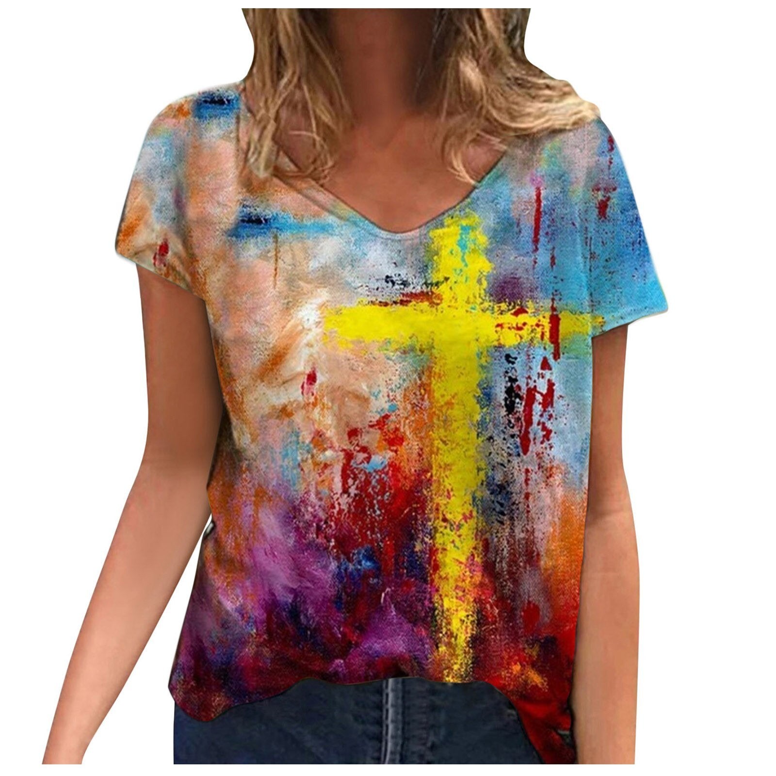 Vintage Cross Grafik-T-Shirts