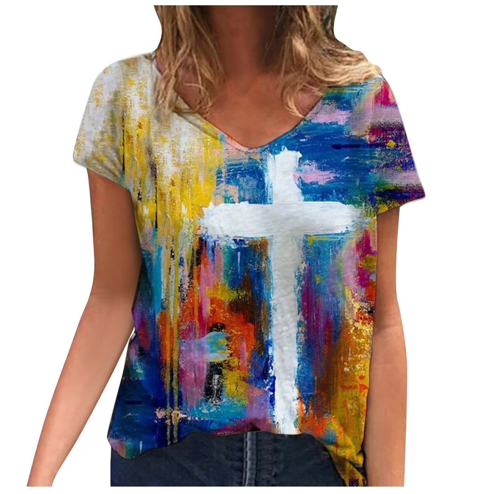 Vintage Cross Grafik-T-Shirts