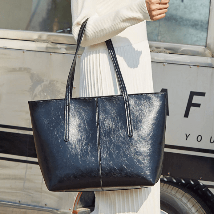 Vintage Öl Wachs Leder Tote Tasche