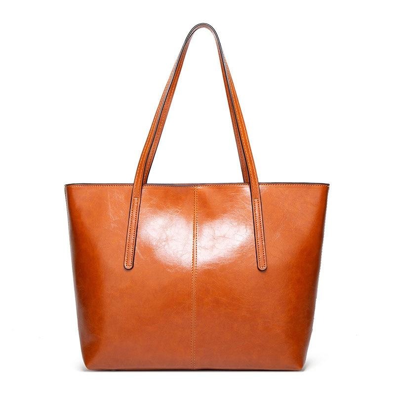 Vintage Öl Wachs Leder Tote Tasche