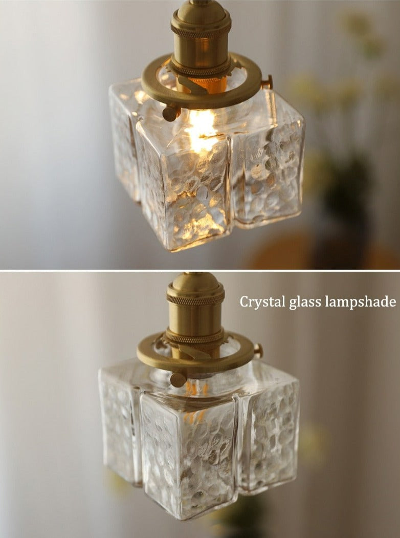 Vintage Hängelampe Pendelleuchte im Glasdesign für Esszimmer und Wohnräume 1