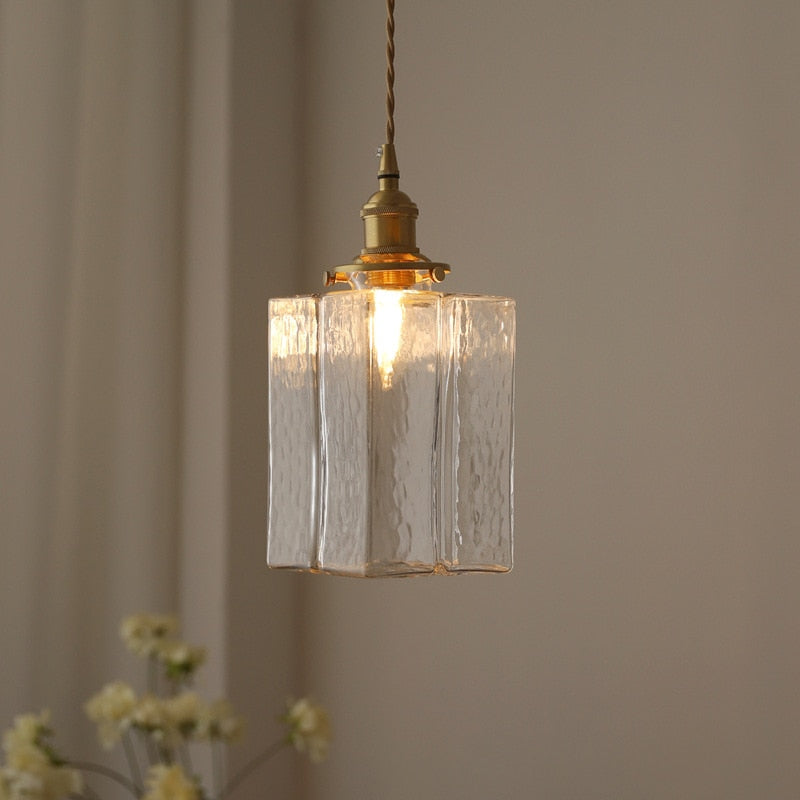 Vintage Hängelampe Pendelleuchte im Glasdesign für Esszimmer und Wohnräume 7