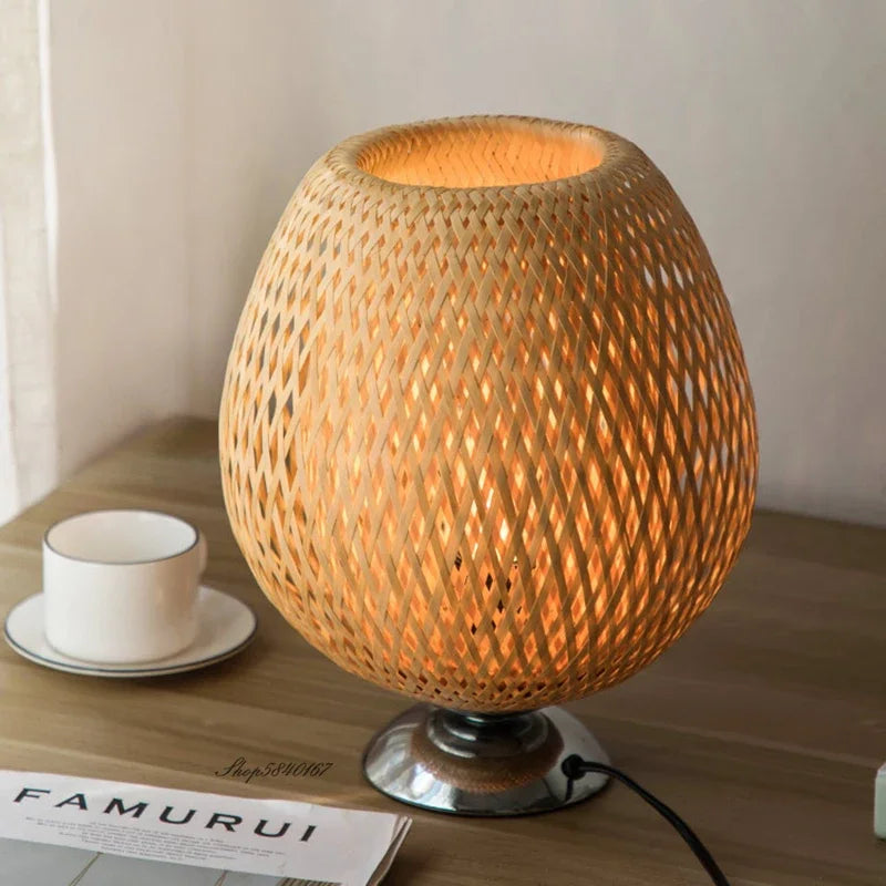Vintage Tischlampe für Wohnzimmer und Schlafzimmer - Rustikale Tischleuchte mit natürlichem Charme 1