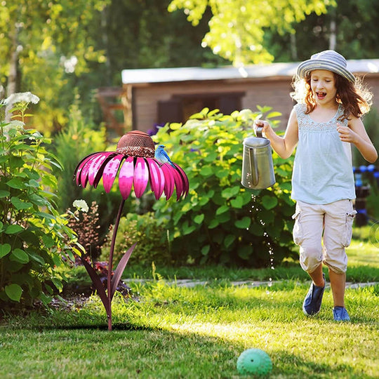Vogelhaus Blumenform Verspielt für Garten und Terrasse 5