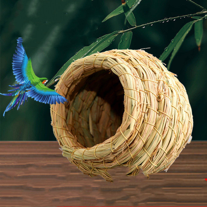 Vogelnest aus Naturstroh für Kleintiere 0