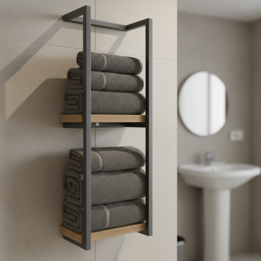 Wand Handtuchhalter Bad Modernes Design Minimalistisch Platin 0