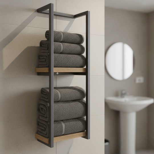 Wand Handtuchhalter Bad Modernes Design Minimalistisch Platin 0