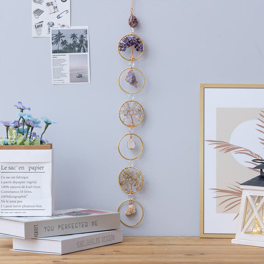 Wanddekoration Baum des Lebens mit 6 Ringen 1