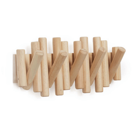 Wandgarderobe Aus Holz Im Skandinavischen Design Für Mäntel Und Taschen 4