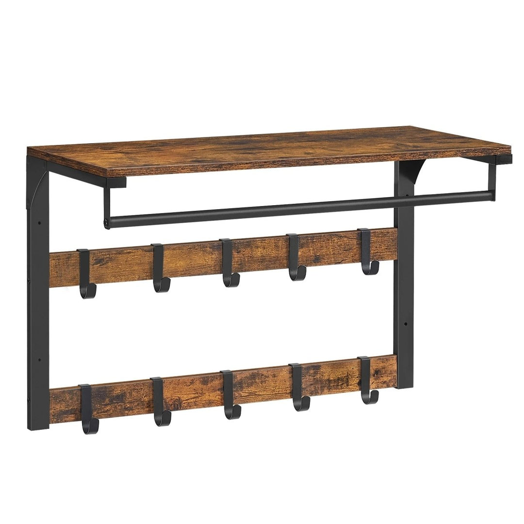 Wandgarderobe mit Regal und Haken für modernen Eingangsbereich 0