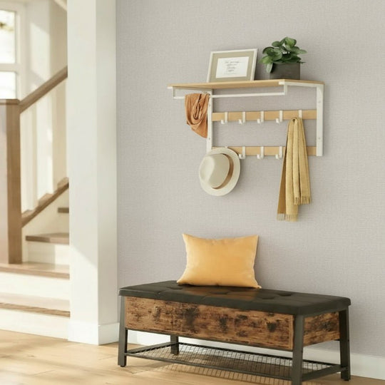 Wandgarderobe mit Regal und Haken für modernen Eingangsbereich 3