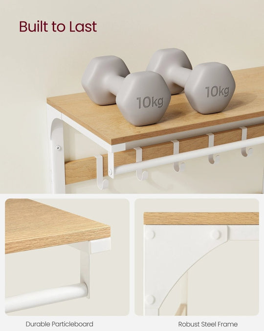 Wandgarderobe mit Regal und Haken für modernen Eingangsbereich 5