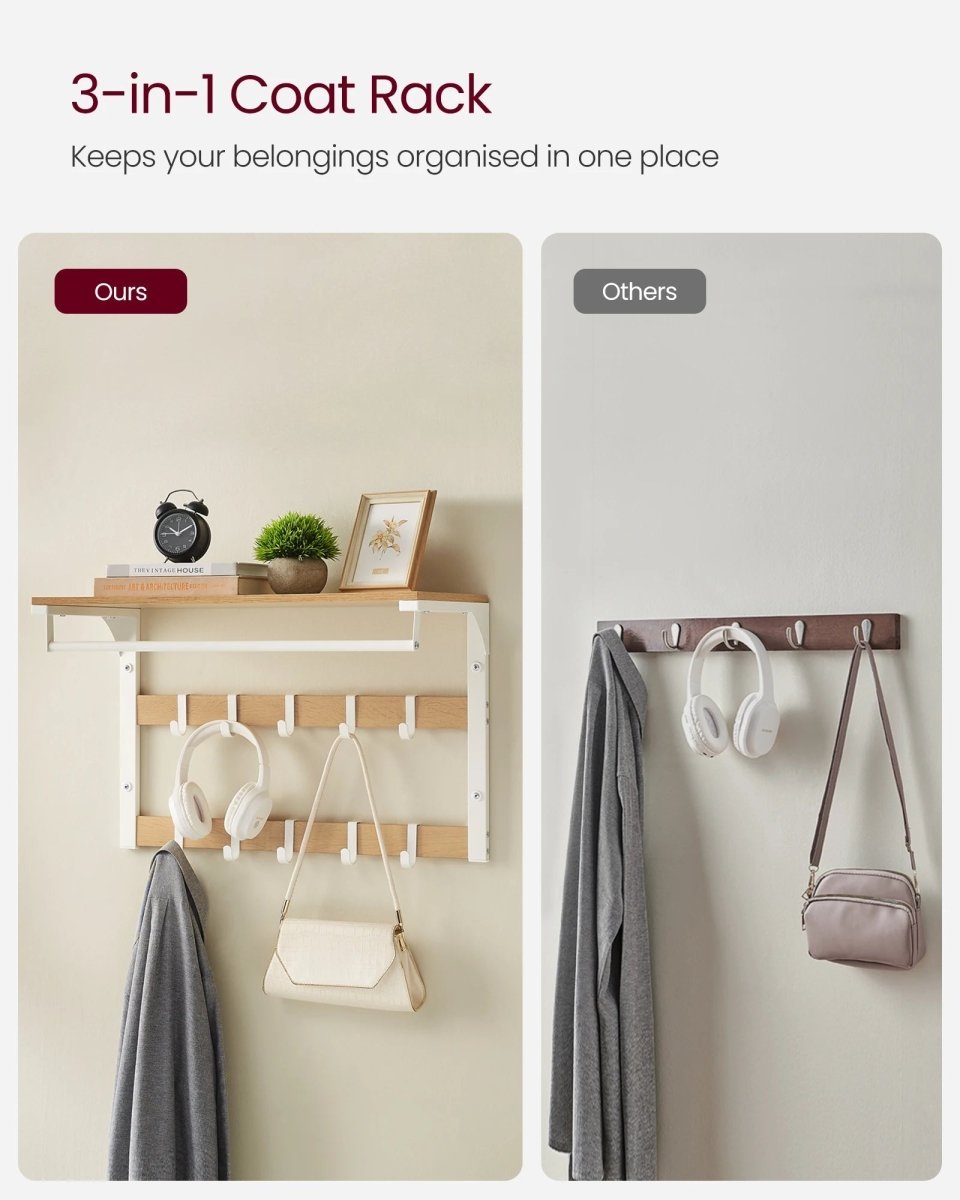 Wandgarderobe mit Regal und Haken für modernen Eingangsbereich 6