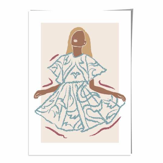Wandkunst Poster Moderne Frau Skizze Minimalistisch 0